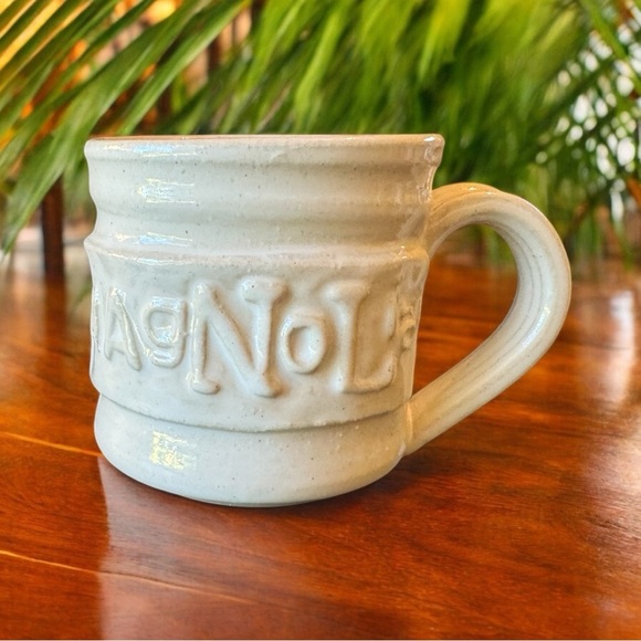 Magnolia Market Ceramic Mug – Embossed “Magnolia” Text - Picture 2 of 10